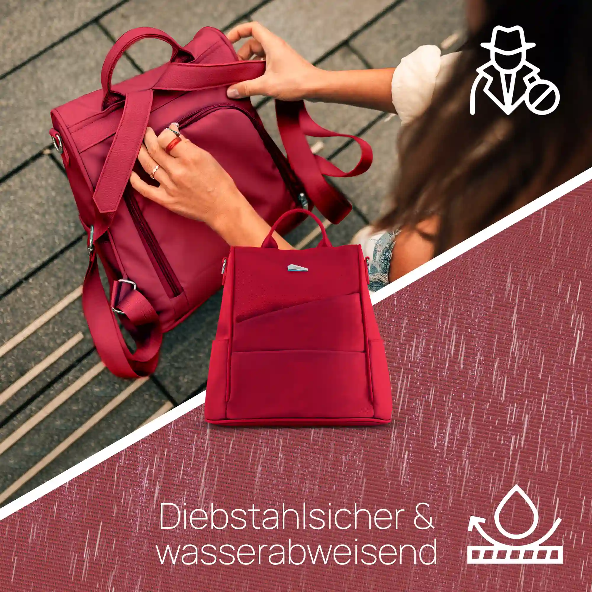 Gnar Bag Rucksack - Rot